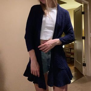 Navy Anthropologie Knit Cardigan!